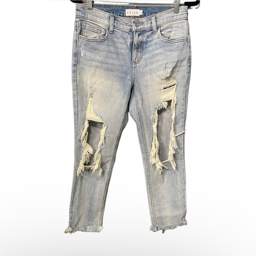 Cello Jeans | Cello Jeans Mid Rise Destroyed Slim, Size 3 - Picture 2 of 9